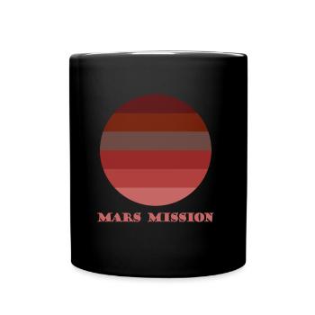 The mission to the planet Mars - Full Colour Mug - black - Front