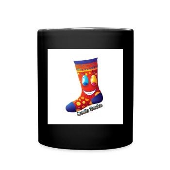 oole sock | Cheerful design with a smile - Full Colour Mug - black - Front