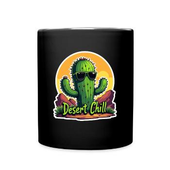 Ambiance fraîche du désert de cactus - Mug uni - noir - Devant