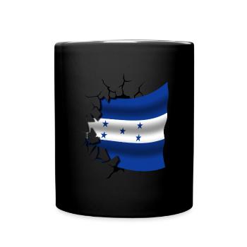 Flag of Honduras - Honduras - Flag Broken Design - Full Colour Mug - black - Front