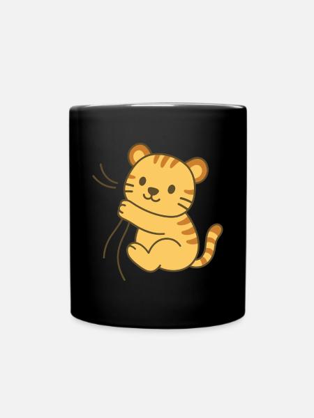 Snuggle Tiger Cub - Bébé tigre câlin - Mug uni - noir