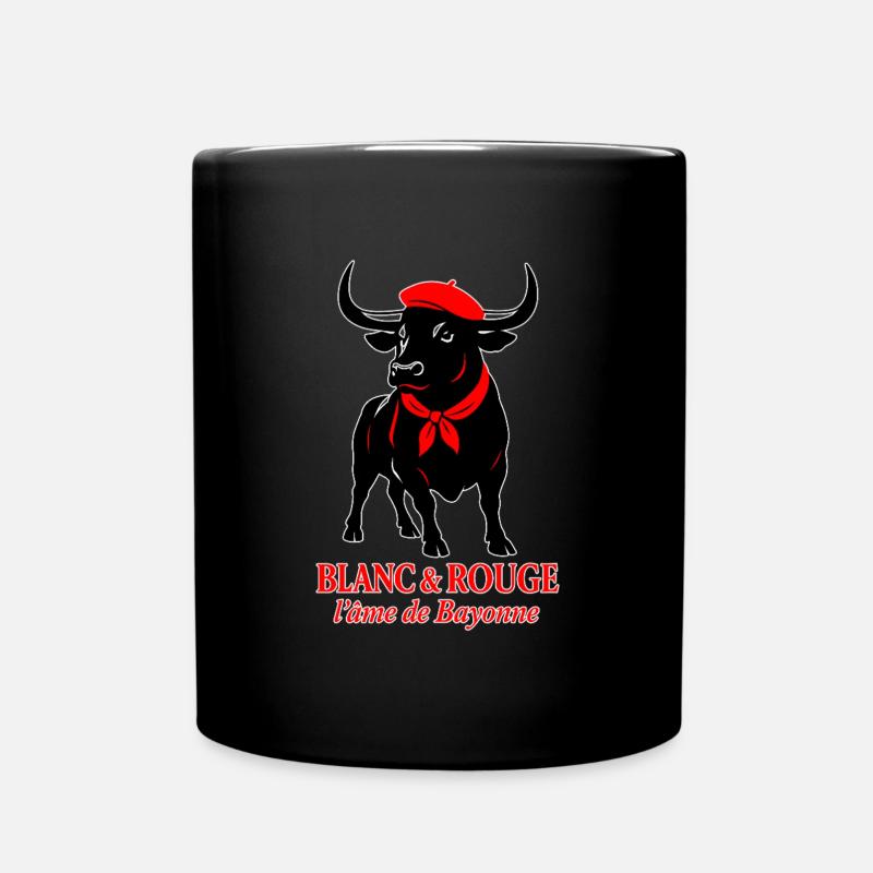 Blanc et Rouge l’âme de Bayonne - Mug uni - noir