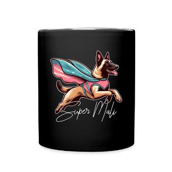 Super Dog Belgian Shepherd Cape Gift - Full Colour Mug - black - Front