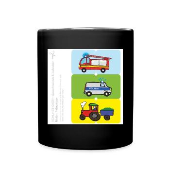 DIY - Schuhaufkleber - Fahrzeuge - Tasse einfarbig - Schwarz - Vorne