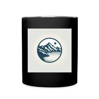 thun niesen Berge Luft zum atmen - Tasse einfarbig - Schwarz - Vorne