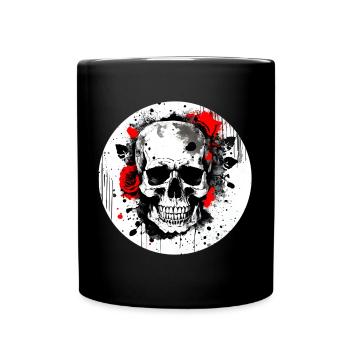 Skull Tattoo Heavy Metal Rocker - Full Colour Mug - black - Front