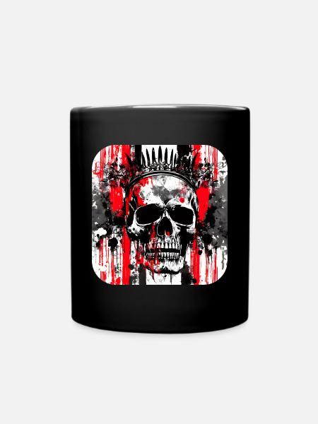 Tête Couronne Graffiti Crâne - Mug uni - noir