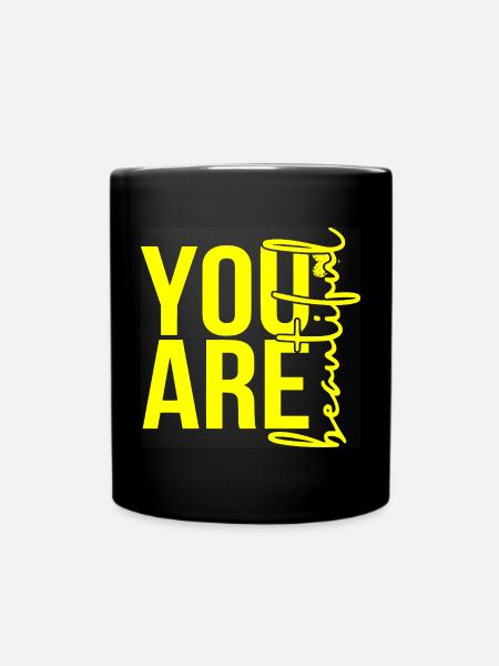 You Are Beautiful - Yellow - Tasse einfarbig - Schwarz