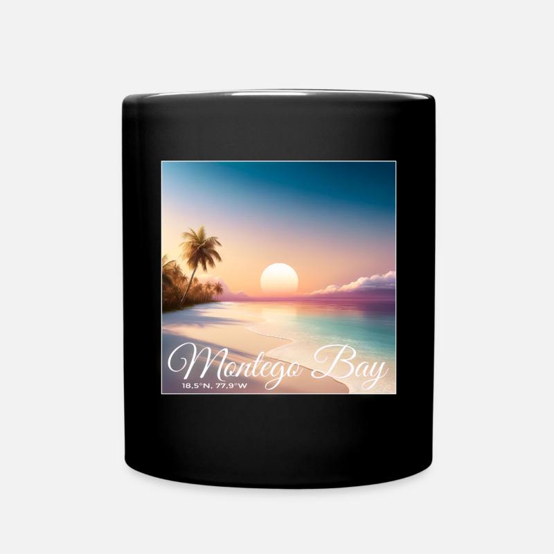Montego Bay Sonnenuntergang Jamaica Traumparadies - Tasse einfarbig - Schwarz