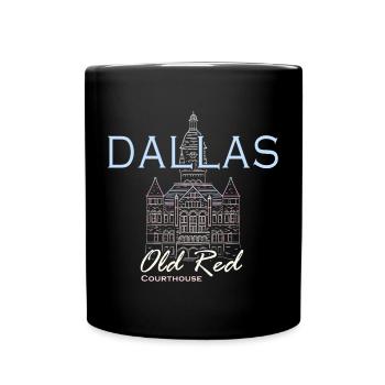 Dallas, Dessin à la main Landmark, Texas, Amérique - Mug uni - noir - Devant