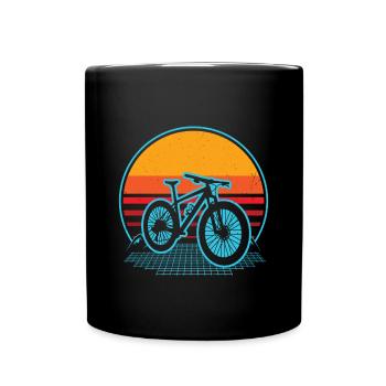 Retro Mountainbike Vintage Mountainbiken - Tasse einfarbig - Schwarz - Vorne