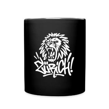 ZURICH Graffiti Lion - Full Colour Mug - black - Front