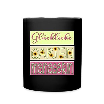 HOBBY GARTEN MANAGERIN MAMA - Tasse einfarbig - Schwarz - Vorne