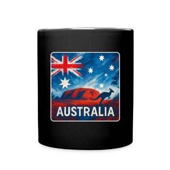 Conception de l’Outback australien - Mug uni - noir - Devant