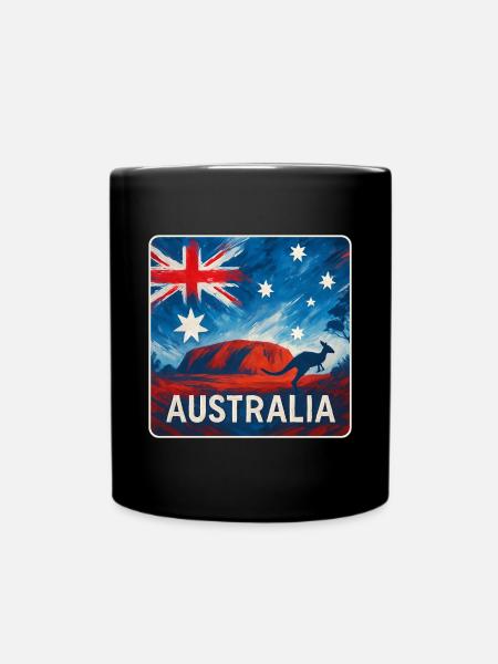 Australien Outback Design - Tasse einfarbig - Schwarz