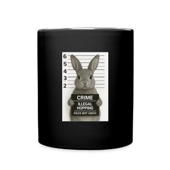 Criminal Rabbit - Full Colour Mug - black - Front