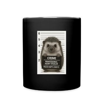 Criminal hedgehog - Full Colour Mug - black - Front