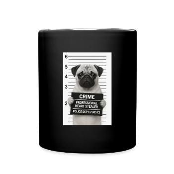 Criminal pug - Full Colour Mug - black - Front