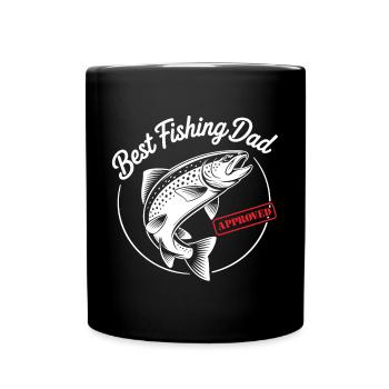 Bester Angelpapa Meilleur papa pêcheur approuvé - Mug uni - noir - Devant