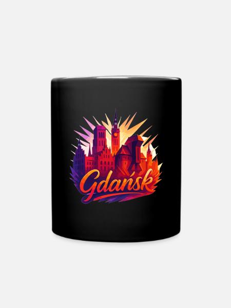 Danzig Gdańsk Goldene Stadt Ostsee Polen Geschenk - Tasse einfarbig - Schwarz