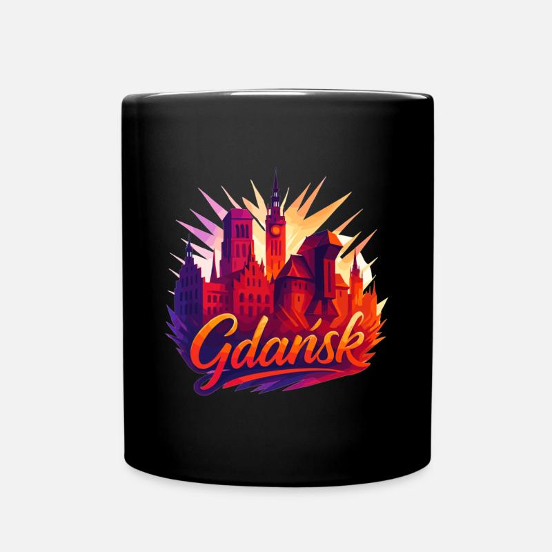 Danzig Gdańsk Goldene Stadt Ostsee Polen Geschenk - Tasse einfarbig - Schwarz