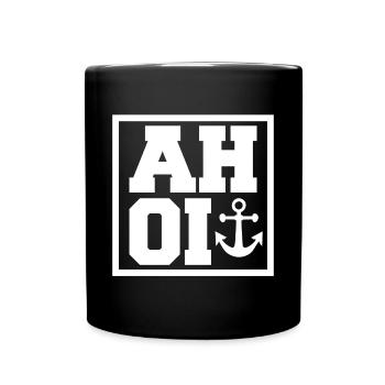 Ahoy sailor - Full Colour Mug - black - Front