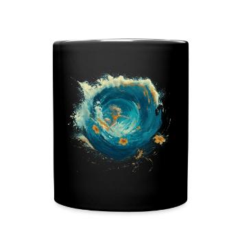 Surfer Girl Vibes T-Shirt - Ride the Wave in Style - Full Colour Mug - black - Front