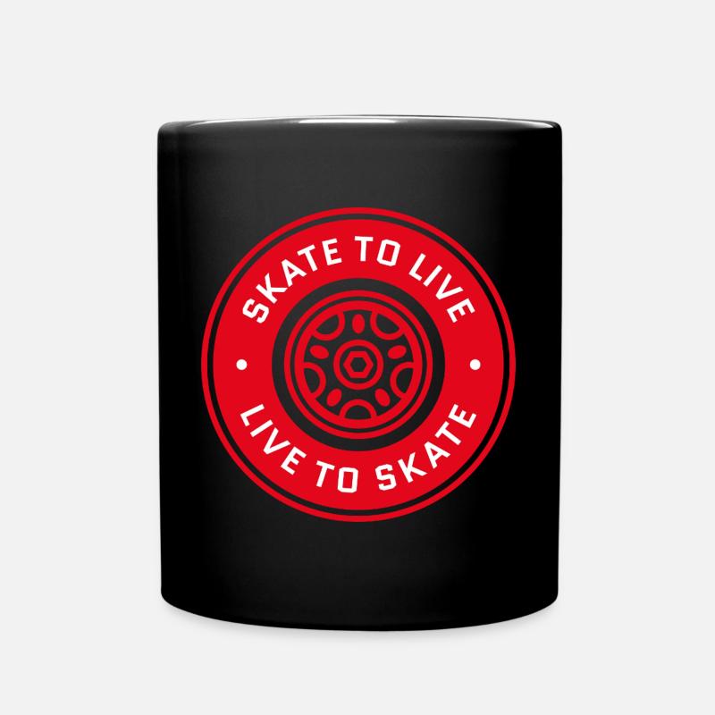 Skaten, um zu leben - Tasse einfarbig - Schwarz