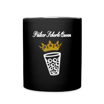 Pälzer Schorle Queen - Tasse einfarbig - Schwarz - Vorne