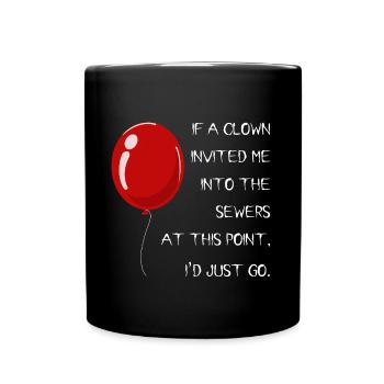 Invitation from the clown - Full Colour Mug - black - Front