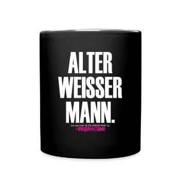 OLD WHITE MAN Design - Full Colour Mug - black - Front