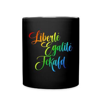Rainbow Liberté Égalité Fraternité - Mug uni - noir - Devant