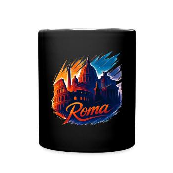 Rome Roma Capital Italy Silhouette Gift - Full Colour Mug - black - Front