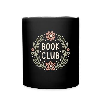 Club de lecture romance lectrices fleurs aesthetic - Mug uni - noir - Devant