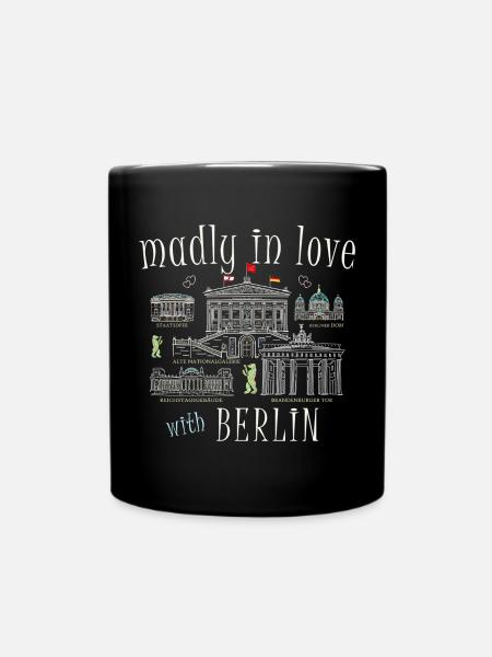 Berlin, Handzeichnung - Tasse einfarbig - Schwarz