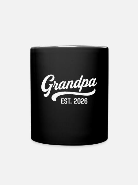 Grandpa EST. 2026 - Tasse einfarbig - Schwarz