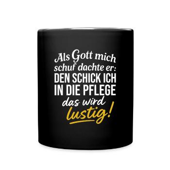 Altenpflege Altenpfleger Pflegepersonal Pfleger - Tasse einfarbig - Schwarz - Vorne