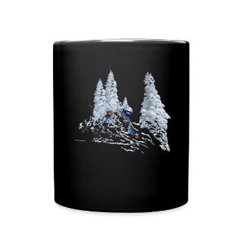 Ski - Tasse einfarbig - Schwarz - Vorne