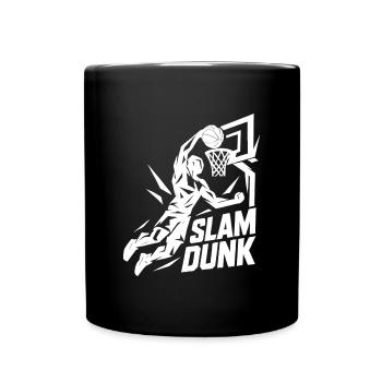 Basketball Slam Dunk Throw Player Dunking Gift - Full Colour Mug - black - Front