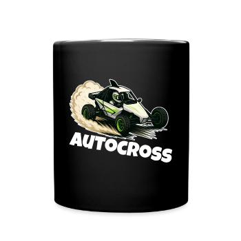 Autocross Stockcar Spezialcross - Tasse einfarbig - Schwarz - Vorne