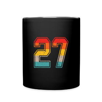 27 Years Retro Jersey Number 27 T-shirt Number 27 - Full Colour Mug - black - Front