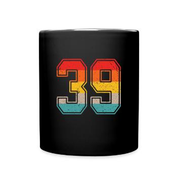 39 Years Retro Jersey Number 39 T-shirt Number 39 - Full Colour Mug - black - Front