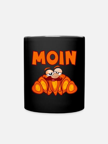 MOIN FRANZBRÖTCHEN SCHNURRBART MANN - Tasse einfarbig - Schwarz
