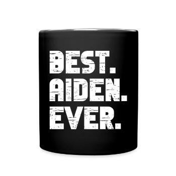 Best Aiden Ever Retro Geschenk Spruch Geburtstag - Tasse einfarbig - Schwarz - Vorne