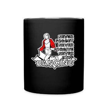 Never Forget Never Forgive - Tasse einfarbig - Schwarz - Vorne