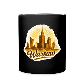Warsaw Gold Warszawa Capital Poland Gift - Full Colour Mug - black - Front