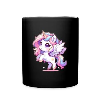 Magisches Einhorn - Tasse einfarbig - Schwarz - Vorne