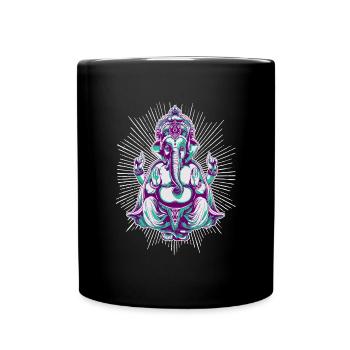 ganesha shiva hinduismus hindu india - Tasse einfarbig - Schwarz - Vorne