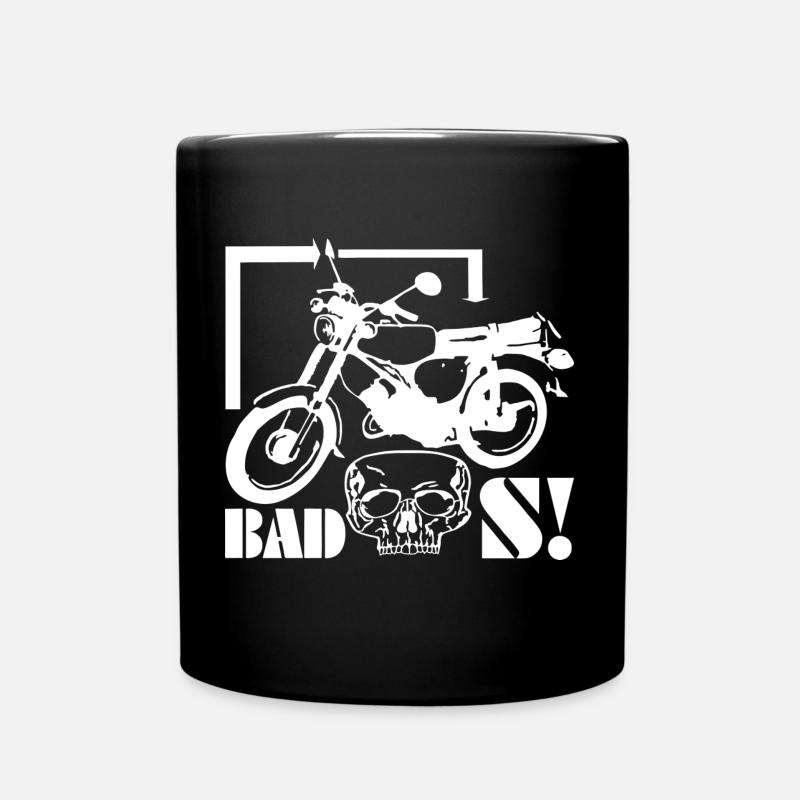 S51 Simson mit Totenkopf - Tasse einfarbig - Schwarz