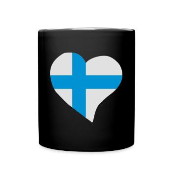 Finnish heart - Full Colour Mug - black - Front